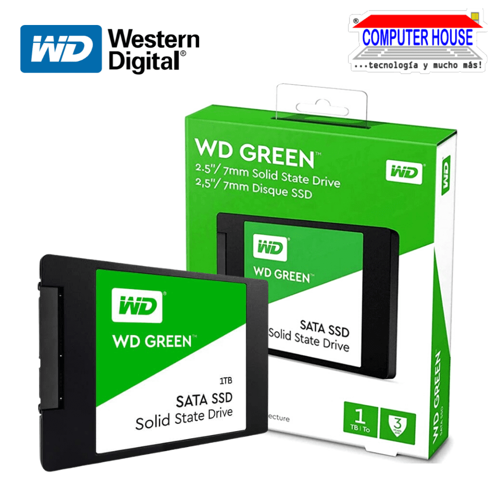 Western Digital 1TB Green 2.5" SATA SSD (Max Read 545MB/s, Max Write 440MB/s)