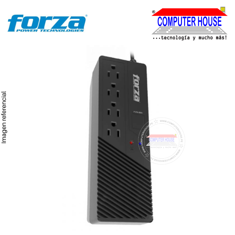 FORZA 1000VA 500W stabilizer, 4 220V outlets. FVR-1012 