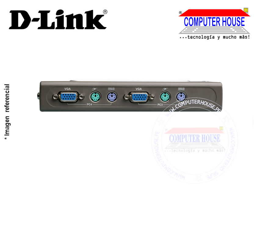 Switch D-LINK 4 puertos PS/2 KVM
