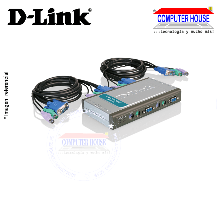Switch D-LINK 4 puertos PS/2 KVM