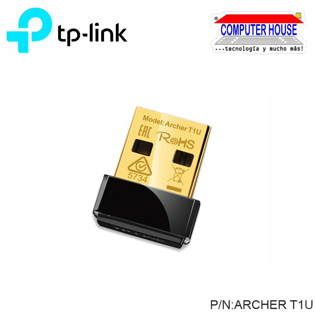Adaptador WiFi USB TP-LINK Archer T1U Nano USB Inalámbrico AC450 5GHz