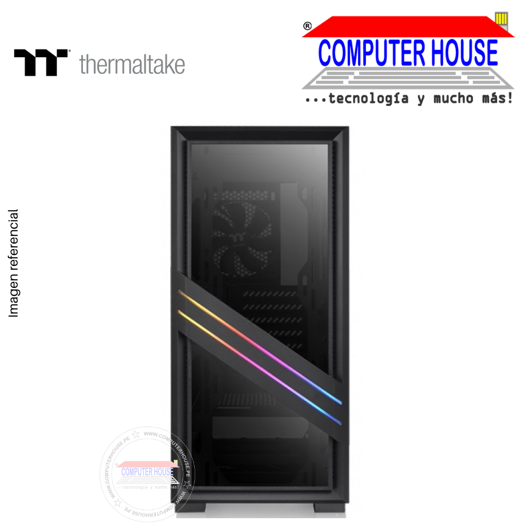 THERMALTAKE Versa T35 TG RGB Case, With 600W source, transparent side, RGB, Black.
