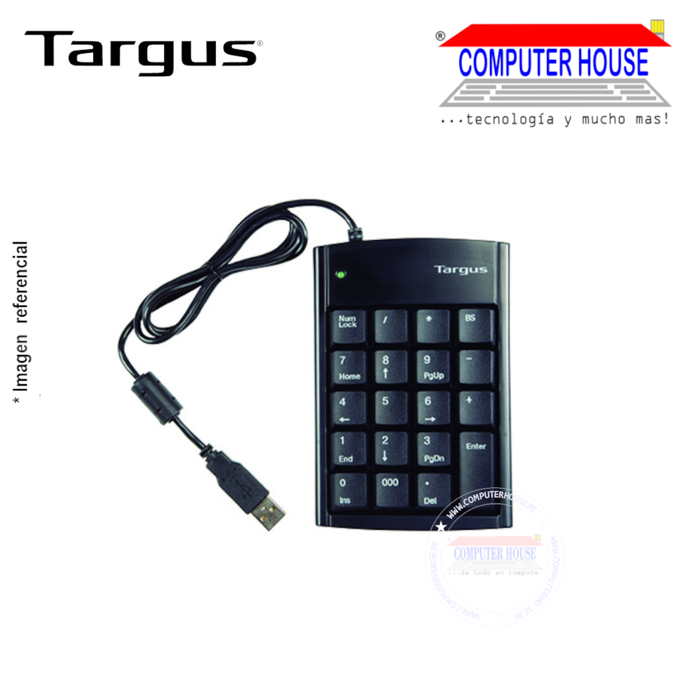 TARGUS Numeric wired keyboard (PAUK10U) USB connection.