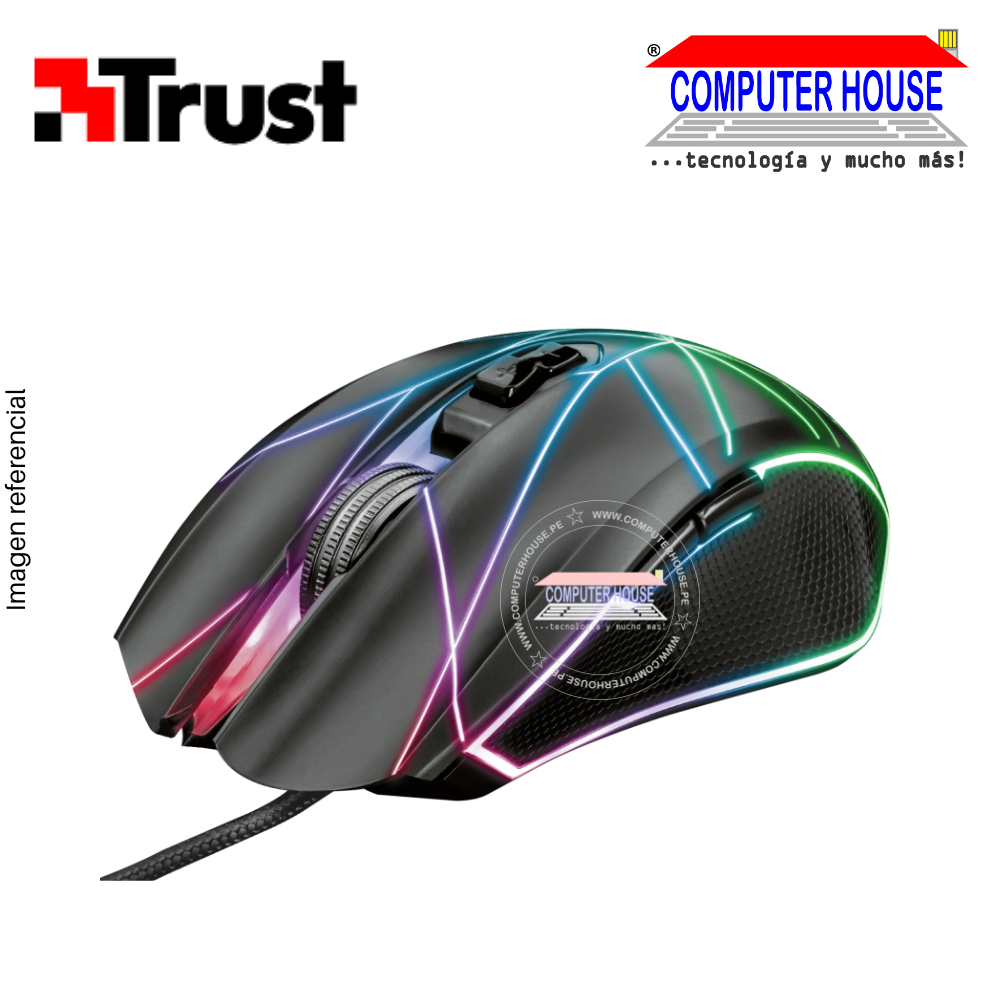 TRUST Mouse alámbrico Gamer GXT 160X TURE conexión USB.