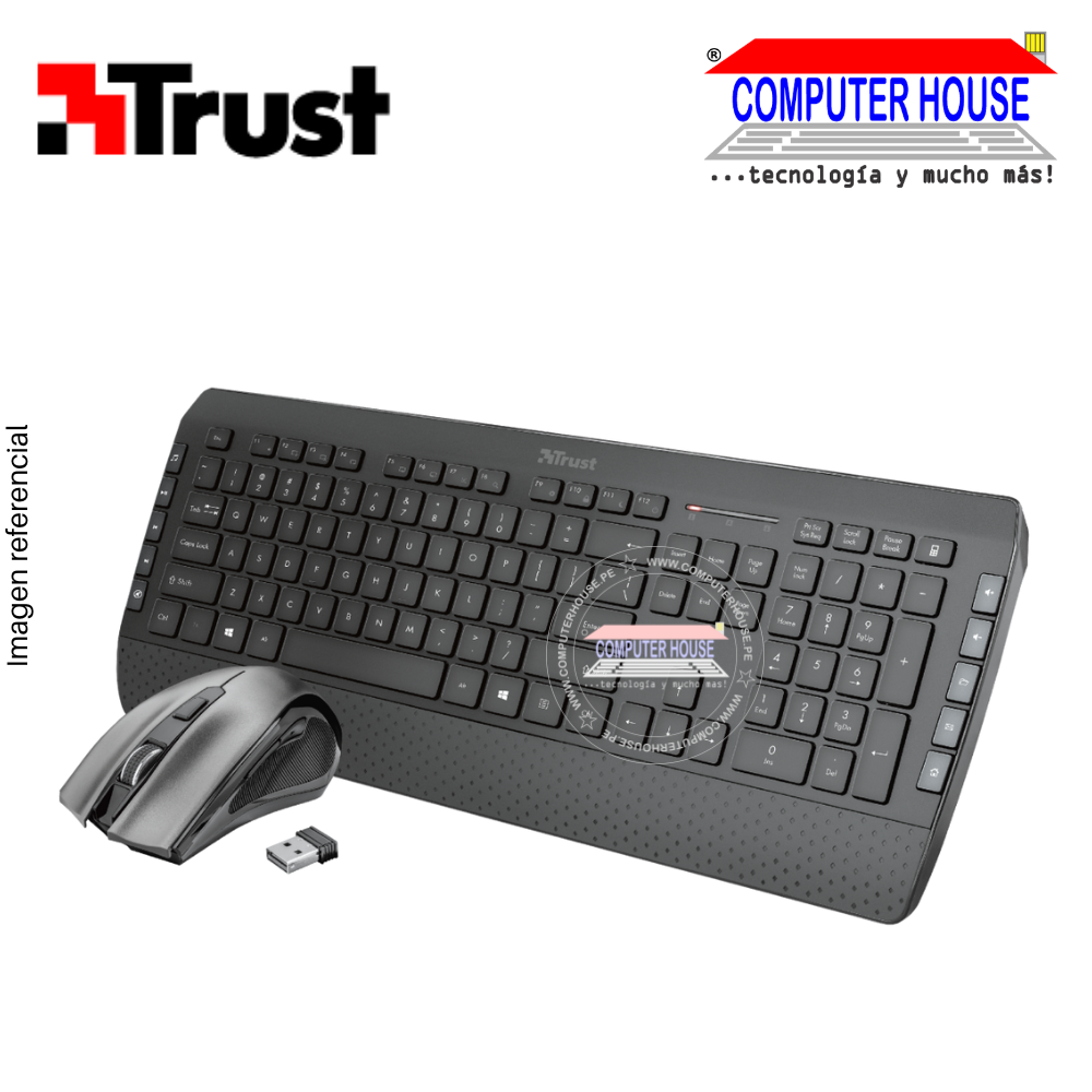 TRUST Kit inalámbrico teclado mouse tecla-2 conexión USB.