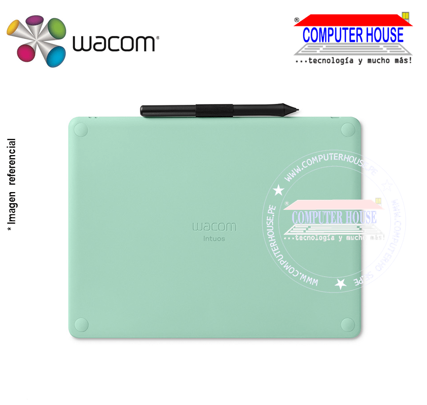 Tableta Gráfica WACOM Intuos Pen Bluetooth Small,  verde pistacho (CTL4100WLE0)