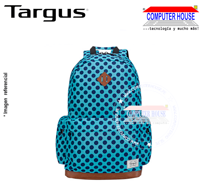 Mochila TARGUS Strata II para laptops 15.6" POLKA DOOTS GREEN