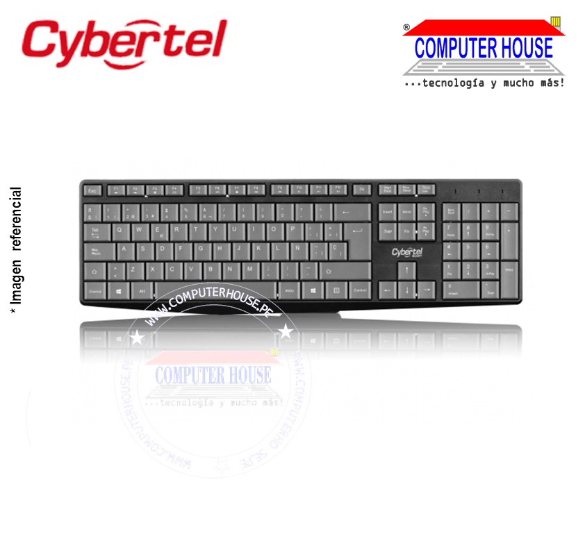 CYBERTEL Teclado alámbrico K213 Script conexión USB.