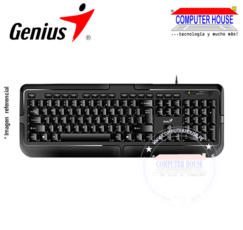 GENIUS Wired keyboard KB-118 (31300010401) USB connection.