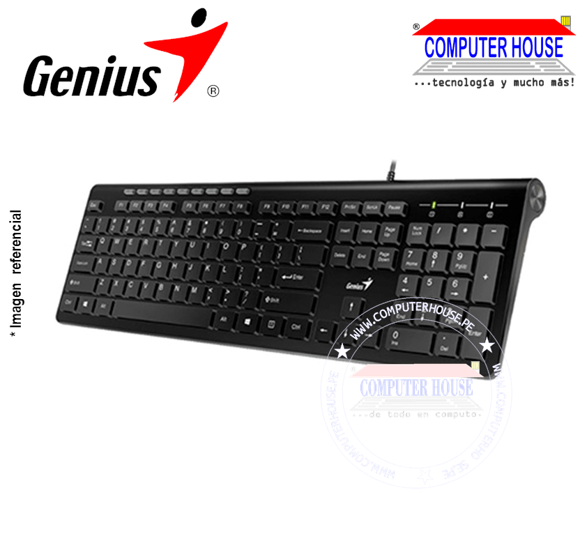 GENIUS Slimstar 230 wired keyboard (31310010402) USB connection. 