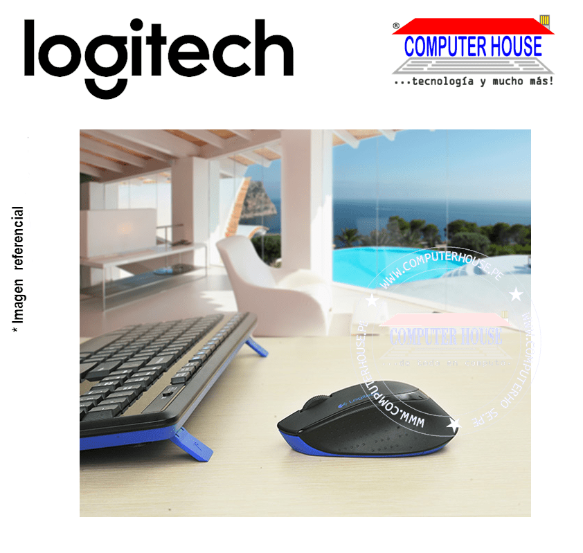 LOGITECH Kit inalámbrico Teclado Mouse MK345 (920-007820) conexión USB.