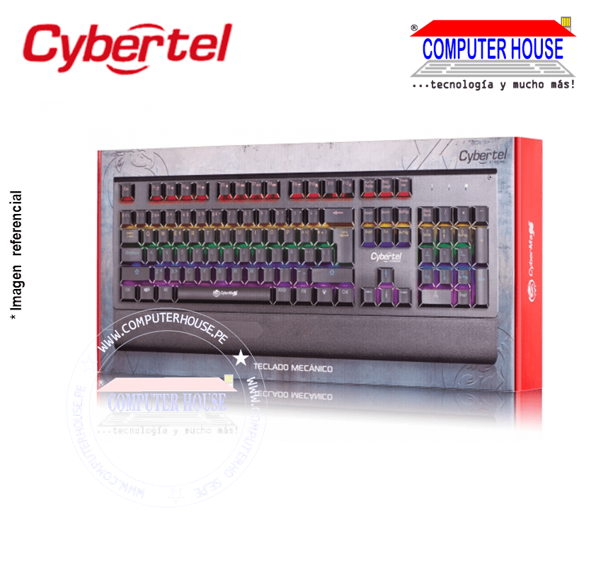 CYBERTEL Teclado alámbrico Mecánico Xtreme GK1001 conexíon USB.