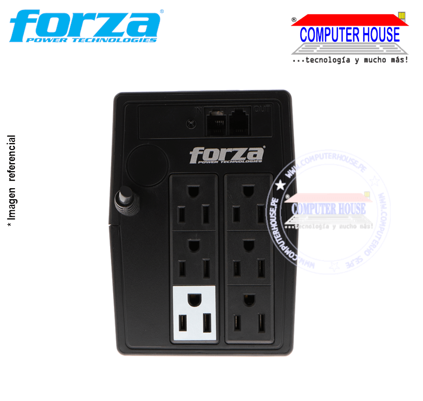 FORZA UPS 1000VA 500W, NT-1012U Interactive, 220V 6 outlets. 