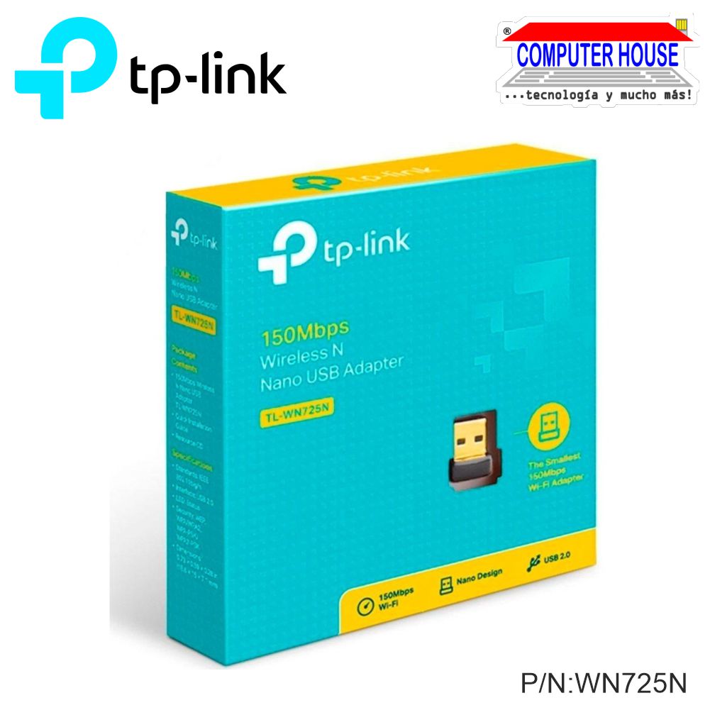 TP-LINK Adaptador WiFi TL-WN725N, 150Mbps nano USB.