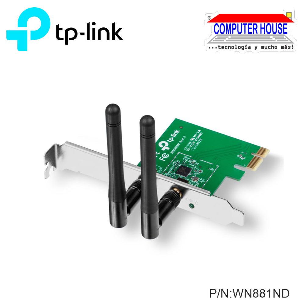 Tarjeta de red inalámbrica TP-LINK WN881ND PCI Express N 300Mbps