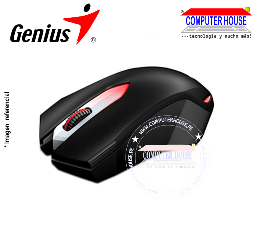 Mouse Gamer Alámbrico GENIUS X-G200, Conexión USB-A.