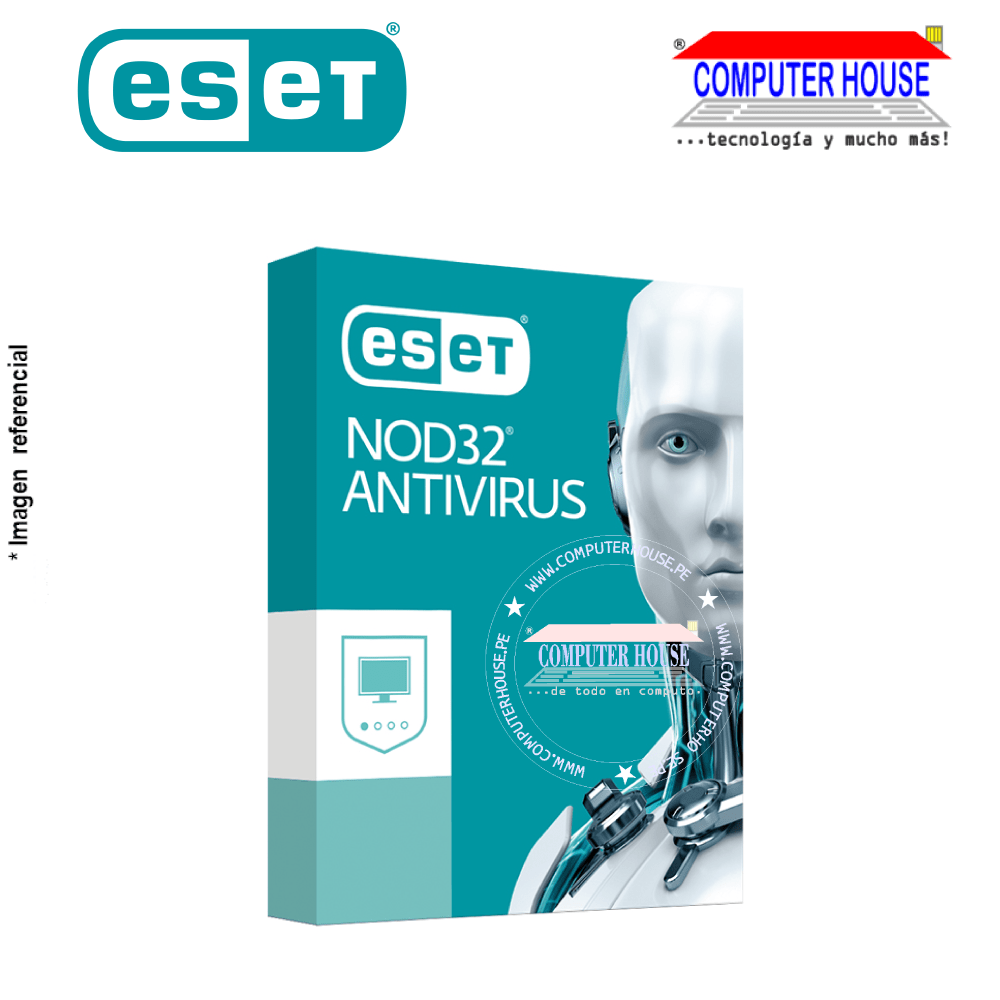 Antivirus ESET NOD32 Protección 1 Año para 1 PC. + 1 PC gratis.