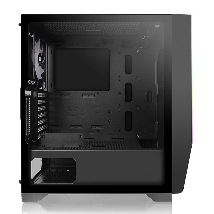 THERMALTAKE H550 TG ARGB Case, WITHOUT SOURCE, Mid-Tower, transparent side, ARGB, Black.