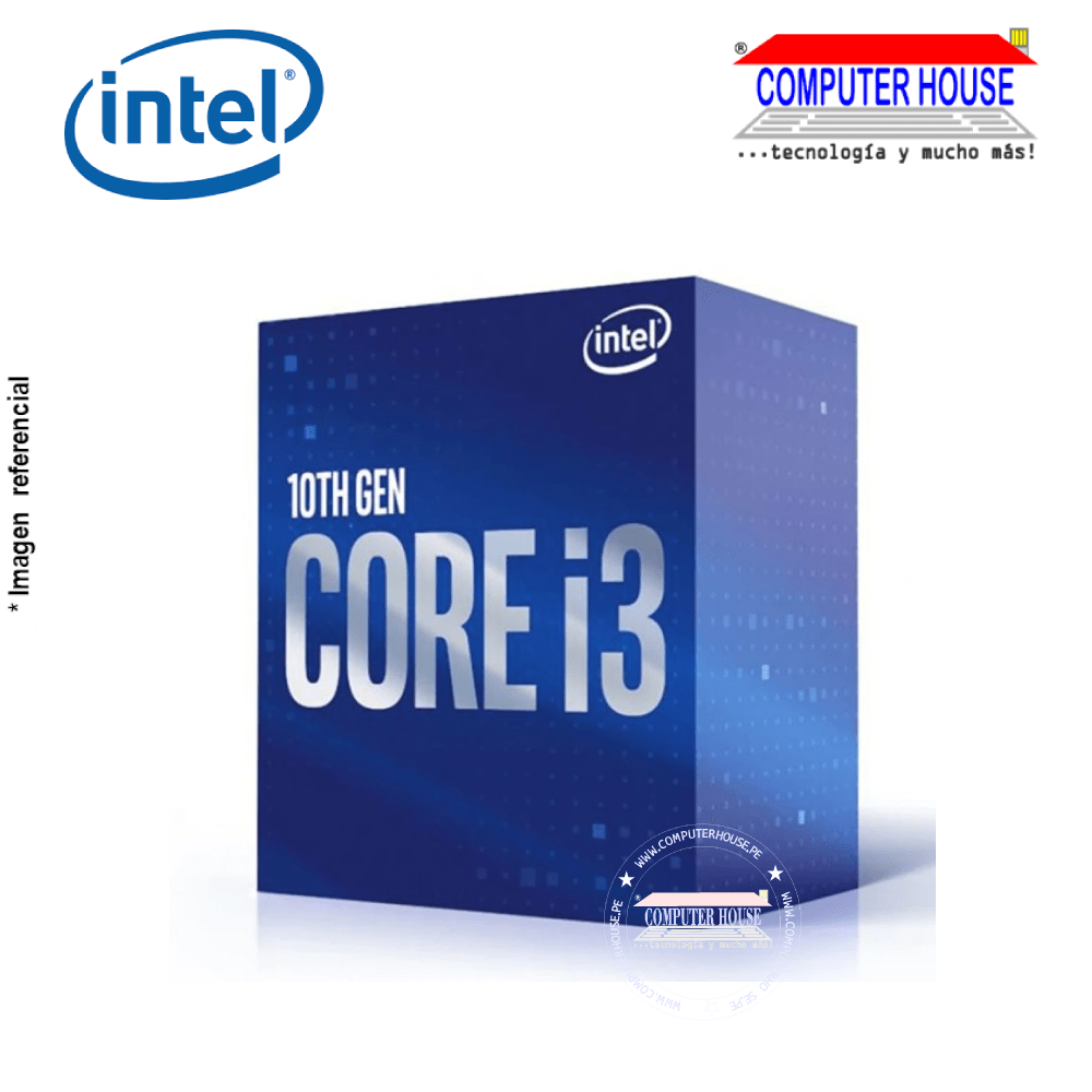 Procesador INTEL® Core™ i3-10100 10ma Generación (3.60GHz – 4.30GHz turbo, 6MB de caché, 4 núcleos)