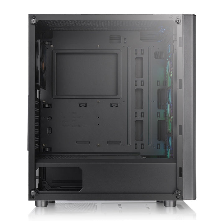THERMALTAKE V250 TG Case, WITHOUT SOURCE, Mid-Tower, transparent side, ARGB, Black.