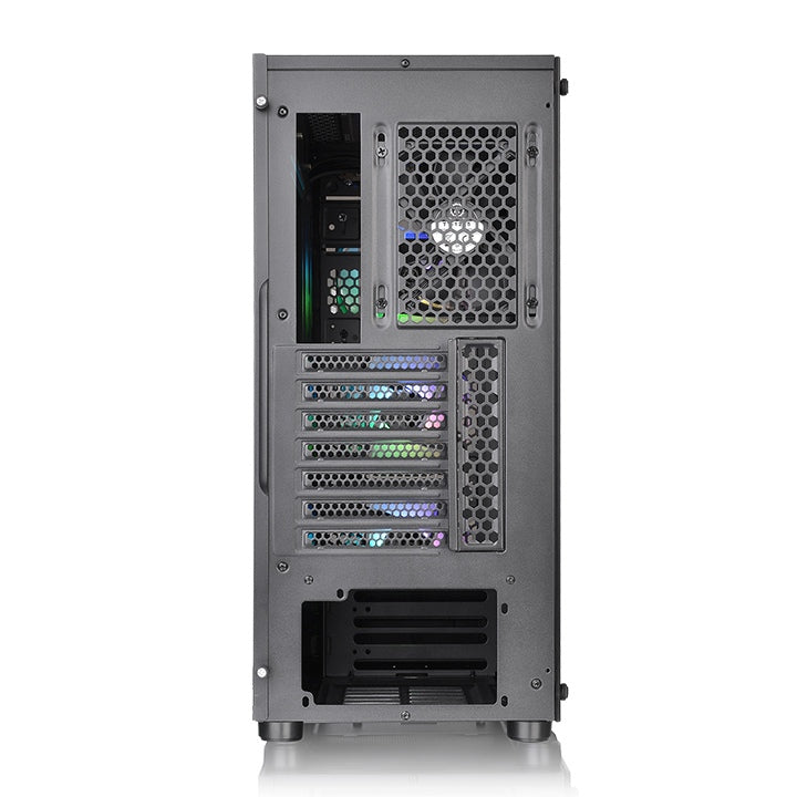 THERMALTAKE V250 TG Case, WITHOUT SOURCE, Mid-Tower, transparent side, ARGB, Black.